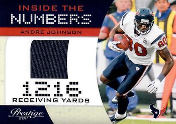 2011 Panini Prestige - Inside The Numbers Materials #3 Andre Johnson Front