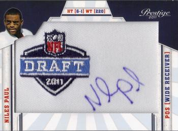 2011 Panini Prestige - NFL Draft Autographed Patch Draft Logo #27 Niles Paul Front