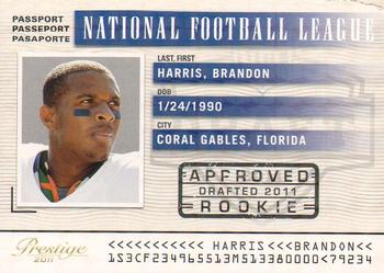 2011 Panini Prestige - NFL Passport Holokote #7 Brandon Harris Front