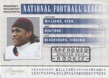 2011 Panini Prestige - NFL Passport Holokote #37 Ryan Williams Front