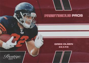 2011 Panini Prestige - Prestigious Pros Red #25 Greg Olsen Front