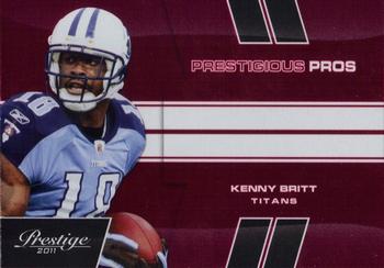 2011 Panini Prestige - Prestigious Pros Red #34 Kenny Britt Front