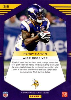 2011 Panini Prestige - Stars of the NFL #38 Percy Harvin  Back