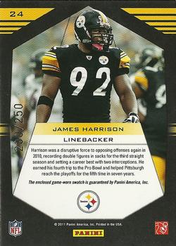 2011 Panini Prestige - Stars of the NFL Materials #24 James Harrison Back