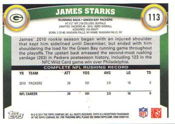 2011 Topps #113 James Starks Back