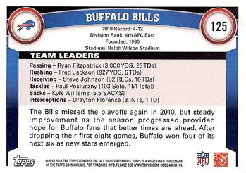 2011 Topps #125 Buffalo Bills Back