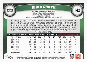 2011 Topps #142 Brad Smith Back