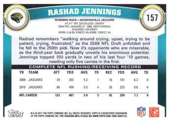 2011 Topps #157 Rashad Jennings Back