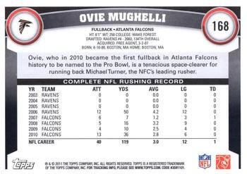 2011 Topps #168 Ovie Mughelli Back