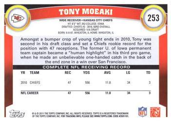 2011 Topps #253 Tony Moeaki Back