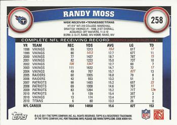 2011 Topps #258 Randy Moss Back