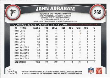 2011 Topps #269 John Abraham Back