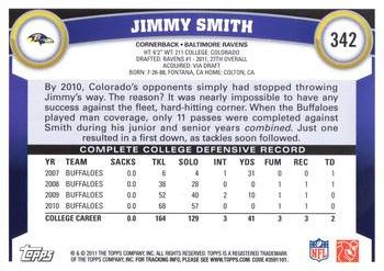 2011 Topps #342 Jimmy Smith Back