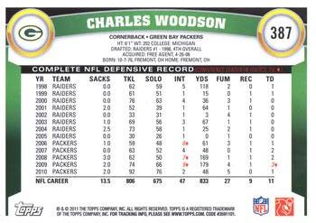 2011 Topps #387 Charles Woodson Back