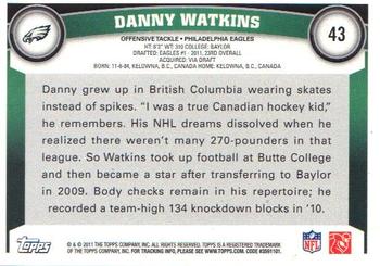 2011 Topps #43 Danny Watkins Back