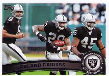 2011 Topps #52 Oakland Raiders Front
