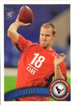 2011 Topps #74 T.J. Yates Front