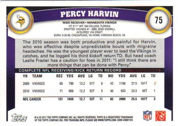 2011 Topps #75 Percy Harvin Back