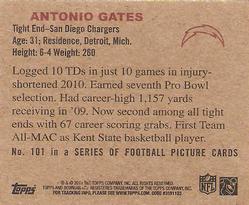 2011 Topps - 1950 Bowman #101 Antonio Gates Back