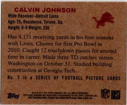 2011 Topps - 1950 Bowman #2 Calvin Johnson Back