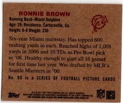 2011 Topps - 1950 Bowman #65 Ronnie Brown Back