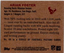 2011 Topps - 1950 Bowman #89 Arian Foster Back