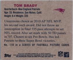 2011 Topps - 1950 Bowman #110 Tom Brady Back