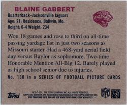 2011 Topps - 1950 Bowman #130 Blaine Gabbert Back