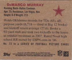 2011 Topps - 1950 Bowman #73 DeMarco Murray Back