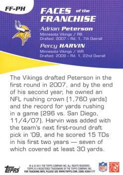 2011 Topps - Faces of the Franchise #FF-PH Adrian Peterson / Percy Harvin Back