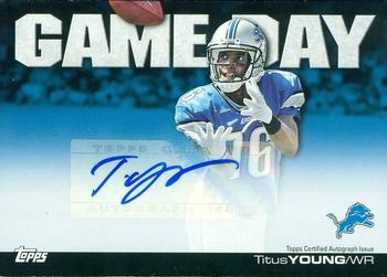 2011 Topps - Game Day Autographs #GDA-TY Titus Young Front
