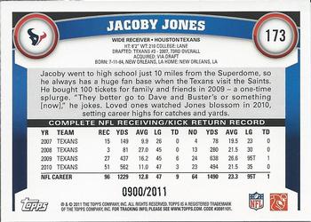 2011 Topps - Gold #173 Jacoby Jones Back