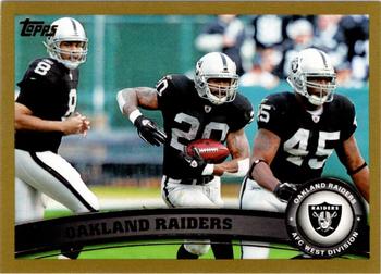 2011 Topps - Gold #52 Oakland Raiders Front
