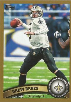 2011 Topps - Gold #100 Drew Brees Front