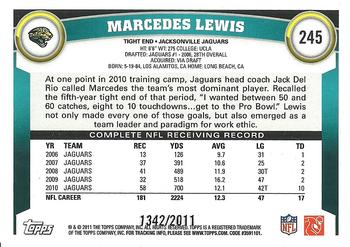 2011 Topps - Gold #245 Marcedes Lewis Back
