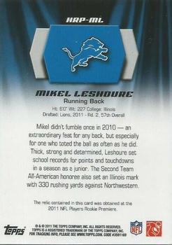 2011 Topps - Rookie Patch #HRP-ML Mikel Leshoure Back