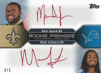 2011 Topps - Rookie Premiere Autographs Dual Red Ink #RPDA-IL Mark Ingram / Mikel Leshoure Front