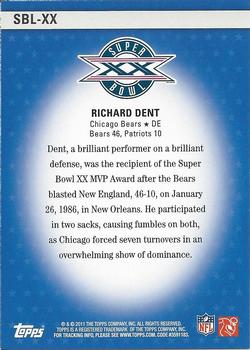 2011 Topps - Super Bowl Legends #SBL-XX Richard Dent Back
