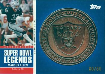 2011 Topps - Super Bowl Legends Coins Bronze #SBLC-XVIII Marcus Allen Front