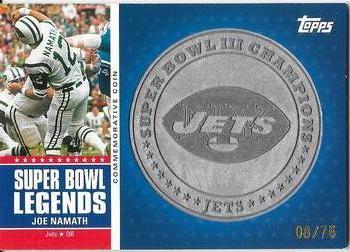 2011 Topps - Super Bowl Legends Coins Pewter #SBLC-III Joe Namath Front