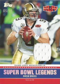 2011 Topps - Super Bowl Legends Jerseys Holofoil #SBR-XLIV Drew Brees Front