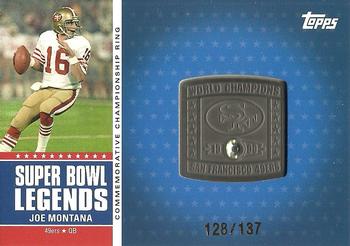 2011 Topps - Super Bowl Legends Ring Relic #SBCR-XXIV Joe Montana Front