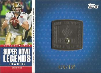 2011 Topps - Super Bowl Legends Ring Relic #SBCR-XLIV Drew Brees Front