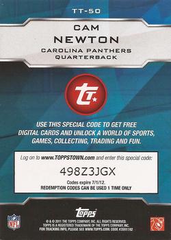 2011 Topps - ToppsTown #TT-50 Cam Newton Back