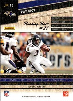 2011 Panini Threads #13 Ray Rice Back