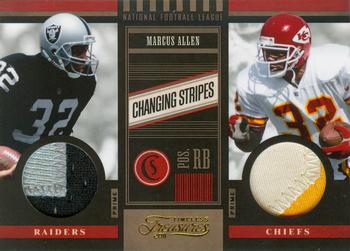 2011 Panini Timeless Treasures - Changing Stripes Prime #20 Marcus Allen Front