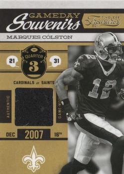 2011 Panini Timeless Treasures - Gameday Souvenirs 3rd Quarter #4 Marques Colston Front