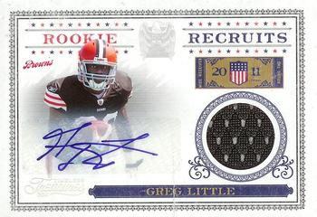 2011 Panini Timeless Treasures - Rookie Recruits Materials Autographs #31 Greg Little Front