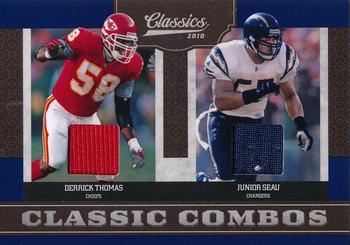 2010 Panini Classics - Classic Combos Jerseys #2 Derrick Thomas / Junior Seau  Front