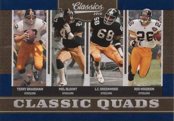 2010 Panini Classics - Classic Quads #3 Terry Bradshaw / Mel Blount / L.C. Greenwood / Rod Woodson  Front
